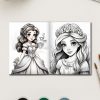 Princess Moments – 120 Elegant Adult Coloring Pages - Image 3