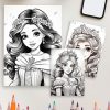 Princess Moments – 120 Elegant Adult Coloring Pages - Image 4
