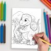 Dino Days – 52 Dinosaur Scene Coloring Pages - Image 4